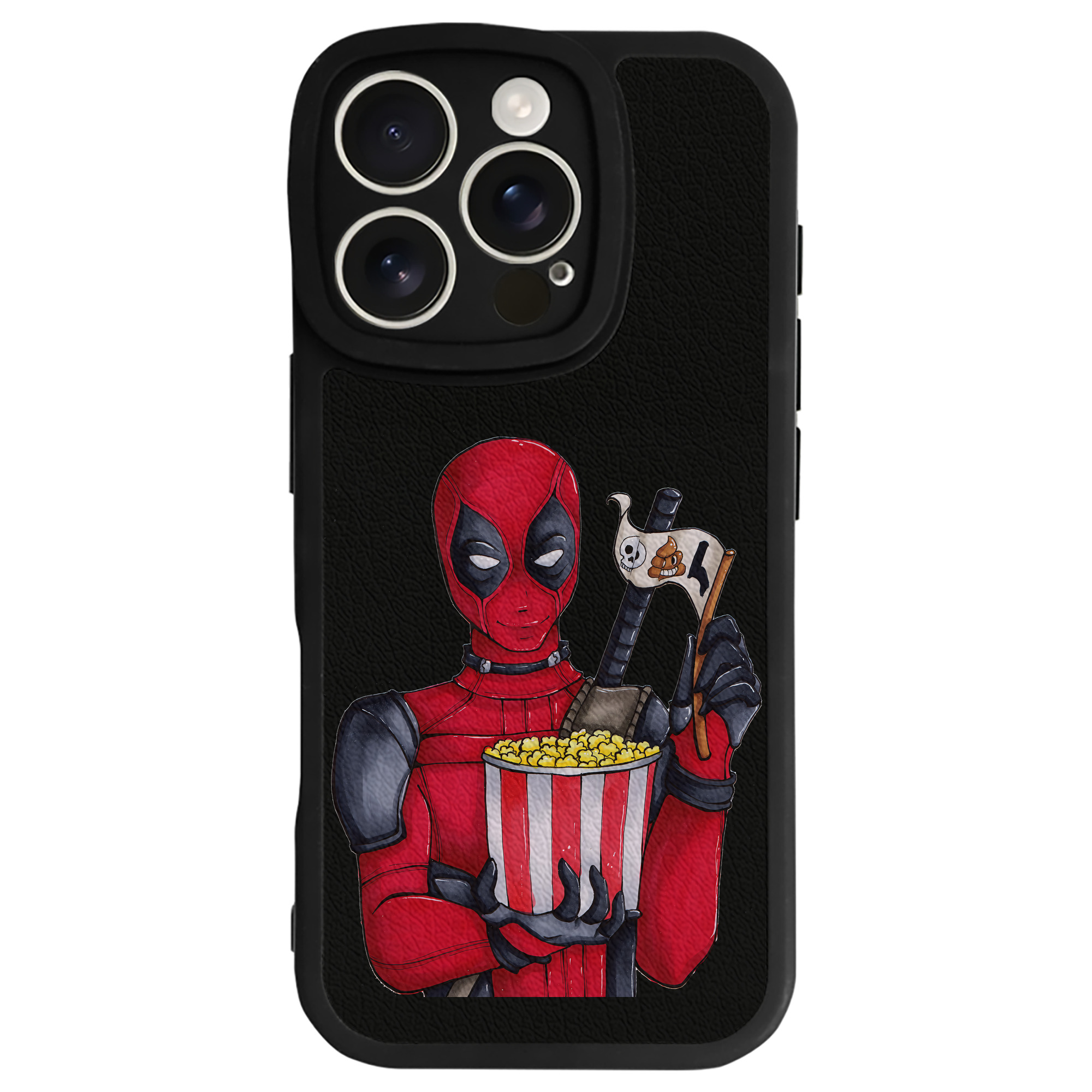 （画像用） Deadpool デッドプール 【iPhone 16シリーズ対応】シリコンスマホケース（レザー調） 材質：シリコン